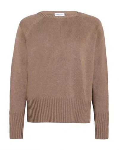 Marella Sport Woman Sweater Taupe Size S Polyamide, Viscose, Wool, Cashmere In Grey