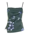 Marella Green Top With Floral Pattern
