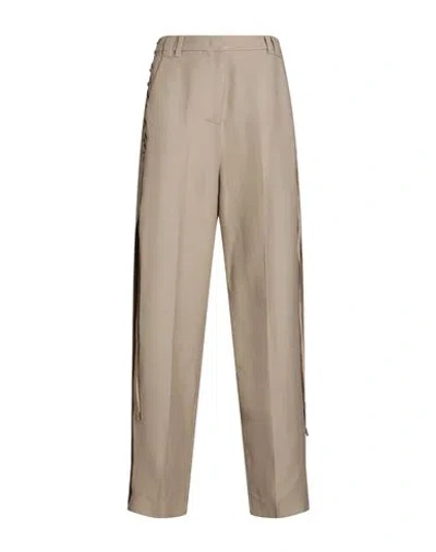 Marella Stella Maxwell X  Woman Pants Light Brown Size 8 Virgin Wool, Viscose In Sand