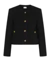 Marella Straight-fit Bouclé Jacket In Black
