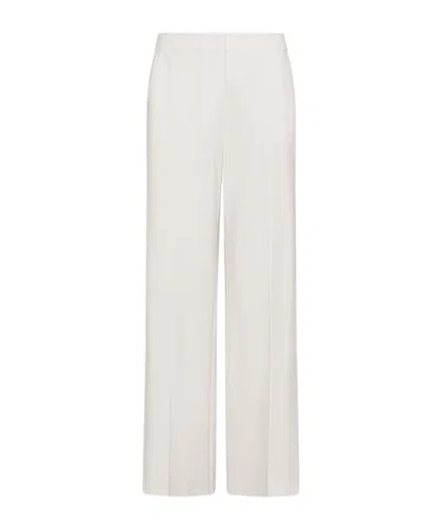 Marella Straight-fit Stretch Canvas Trousers In White