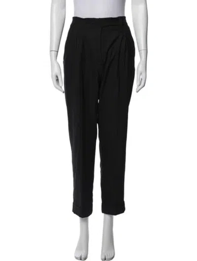 Pre-owned Marella Straight Leg Pants In Black