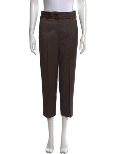 Pre-owned Marella Straight Leg Pants In Brown
