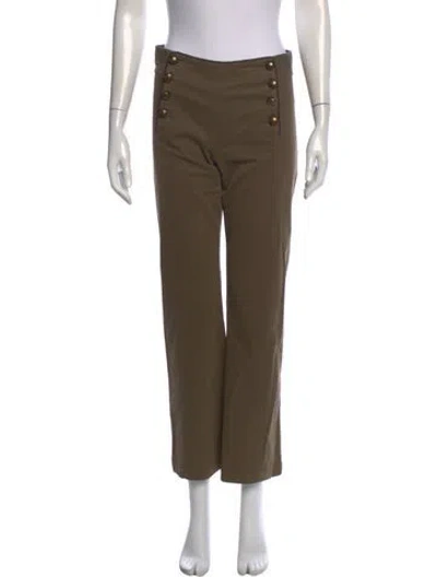 Pre-owned Marella Straight Leg Pants In Green