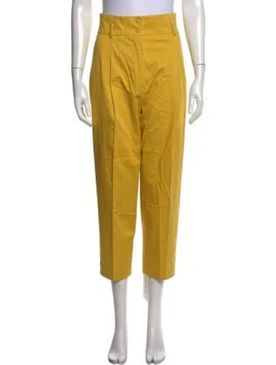 Pre-owned Marella Straight Leg Pants In Yellow