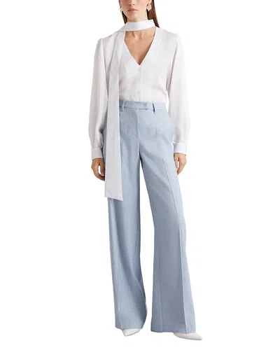 Marella Straight Palazzo Pants In Blue