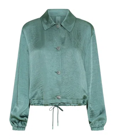 Marella Straight-fit Drawstring Jacket In Green