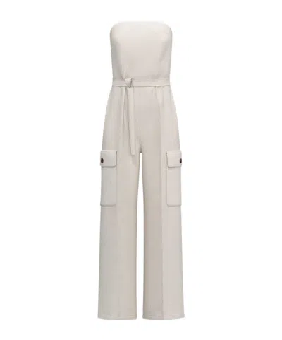 Marella Strapless Jumpsuit In Neutral