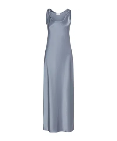 Marella Strappy Satin Dress - Light Blue