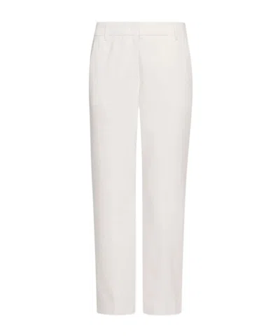 Marella Stretch Cotton-blend Trousers - White