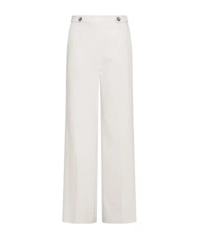 Marella Stretch Cotton-blend Trousers In White