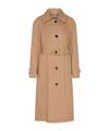 Marella Stretch Gabardine Trench Coat - Camel In Brown