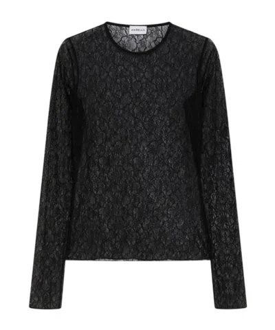Marella Stretch Lace T-shirt - Black