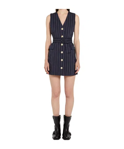 Marella Stretch Natté Canvas Dress In Black
