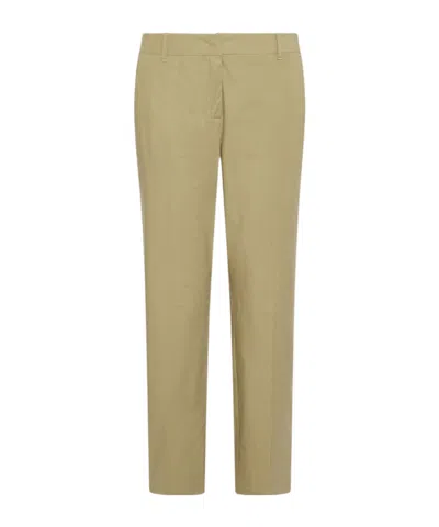 Marella Stretch Poplin Trousers In Brown