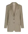 Marella Elegia Two-button Twill Blazer In Neutral