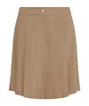 Marella Stretch Viscose And Linen Bermuda Shorts