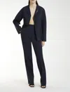 Marella Stretch Viscose And Linen Straight Trousers