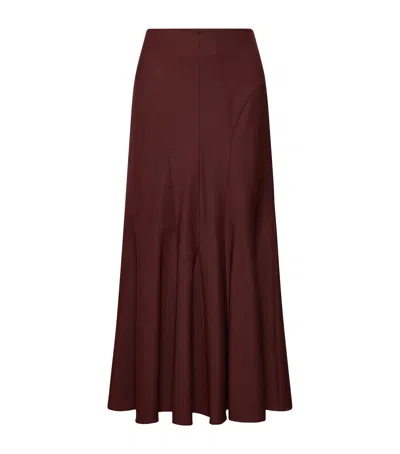 Marella Stretch-wool Mermaid Skirt In Brown