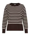 Marella Striped Bouclé Sweater - Brown In Multi