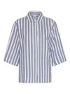 Marella Striped Button-down Shirt In Blue