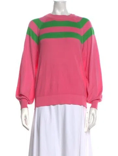Pre-owned Marella Striped Crew Neck Sweater In Pink