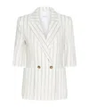 Marella Striped Jacket In White