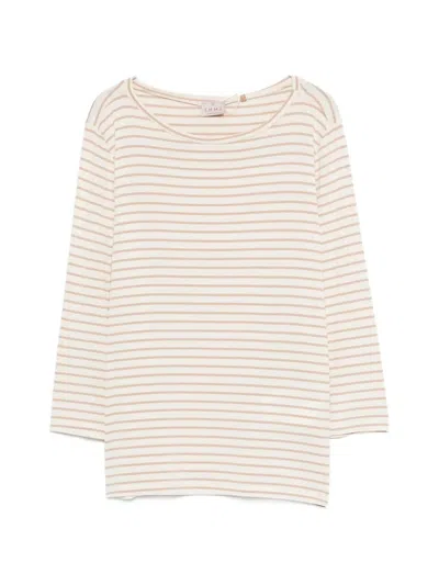 Marella Striped Long-sleeve T-shirt In White