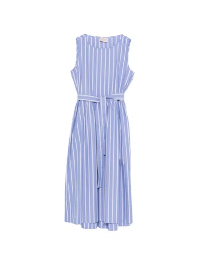 Marella Striped Midi Dress In Blue