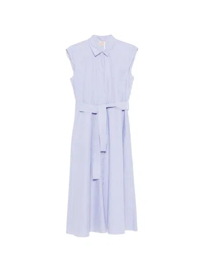 Marella Striped Midi Dress In Blue
