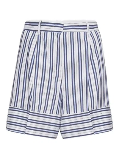 Marella Striped Shorts In White