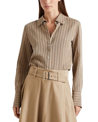 Marella Striped Shirt In Brown