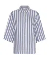 Marella Striped Button-down Shirt In White