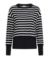 Marella Striped Sweater In Black