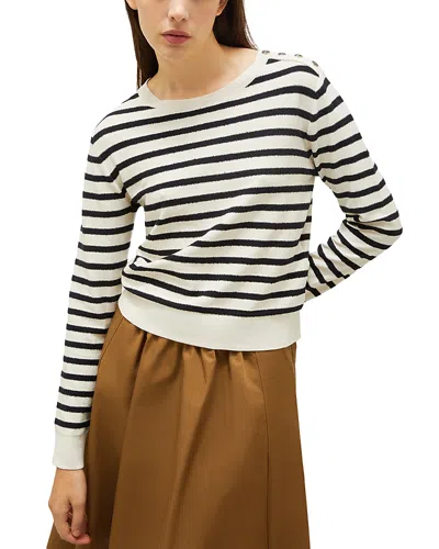 Marella Striped Sweater In White