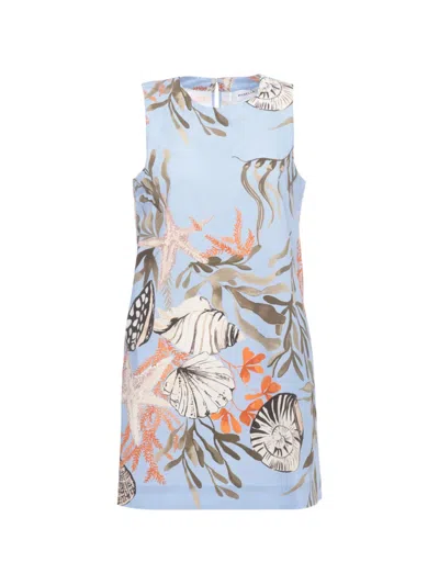 Marella Sultano Seashell-print Sleeveless Mini Dress In Multi