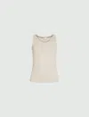 Marella Lurex-embellished Vest Top In Neutral