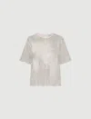 Marella T-shirt Woman White Wool In Silver