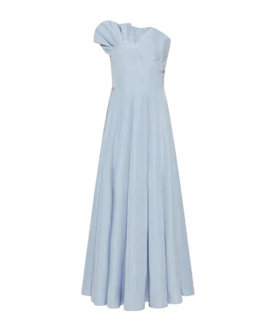 Marella Taffeta One-shoulder Dress In Blue