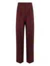 Marella Pantalone Tailored Bordeaux In Burgundy