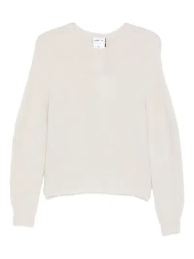 Marella Tania Round-neck Sweater In Neutral