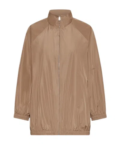 Marella Technical Taffeta Parka - Turtledove In Brown