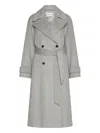 Marella Wool And Cashmere Broadcloth Coat In Gray