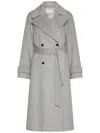 Marella Wool And Cashmere Broadcloth Coat In Gray