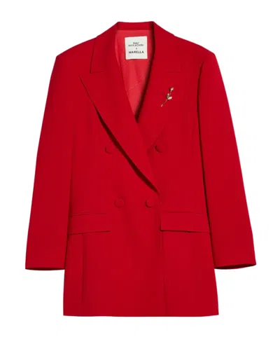 Marella Red Waisted Blazer