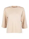 Marella Three-quarter Sleeve Sweater In Neutral