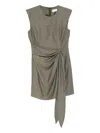 Marella Tie-front Sleeveless Dress In Green