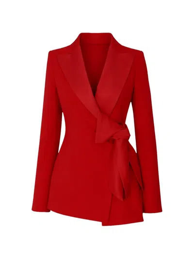 Marella Tie-front Jacket In Red