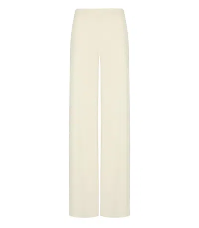 Marella Trefolo White Trousers In Neutral