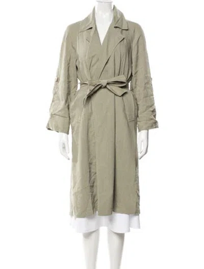 Pre-owned Marella Trench Coat In Green